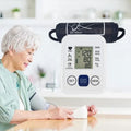 Multifunctional Advanced Upper Arm Blood Pressure Monitor With Adjustable Armband, Large Display And Dual 99 Reading Memory Function For Convenient Home Monitoring