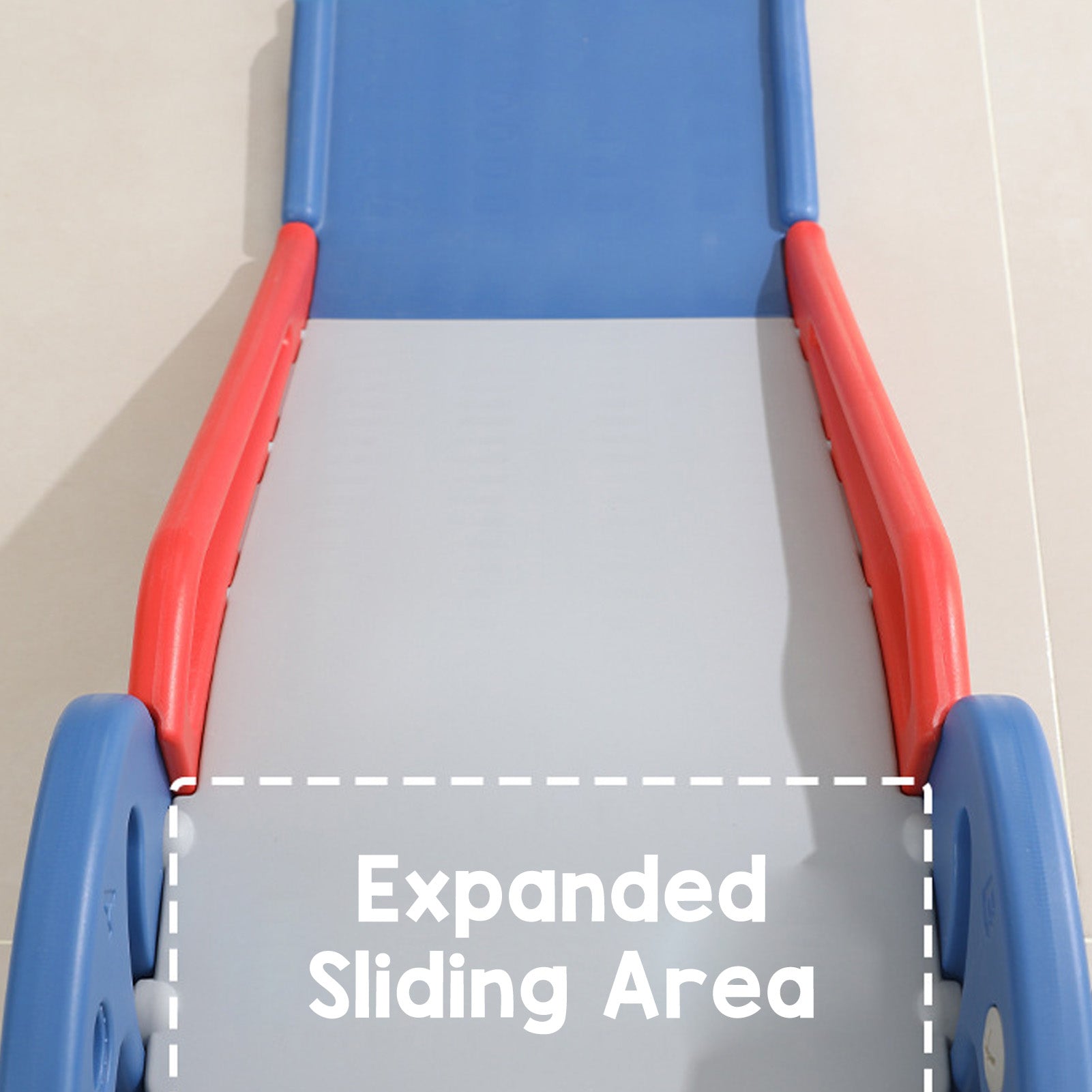 Toddler Indoor Slide For 0 To 3 Years Old  Foldable Slide With Basketball Hoop