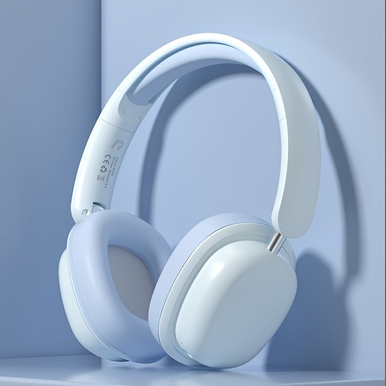 Over-ear Bluetooth Headphones With Microphone, Gaming Headphones, 15-hour Playback Time, High Sound Quality, Extendable And Foldable, Soft Memory Foam Ear Cups, Button Control, Suitable For Listening