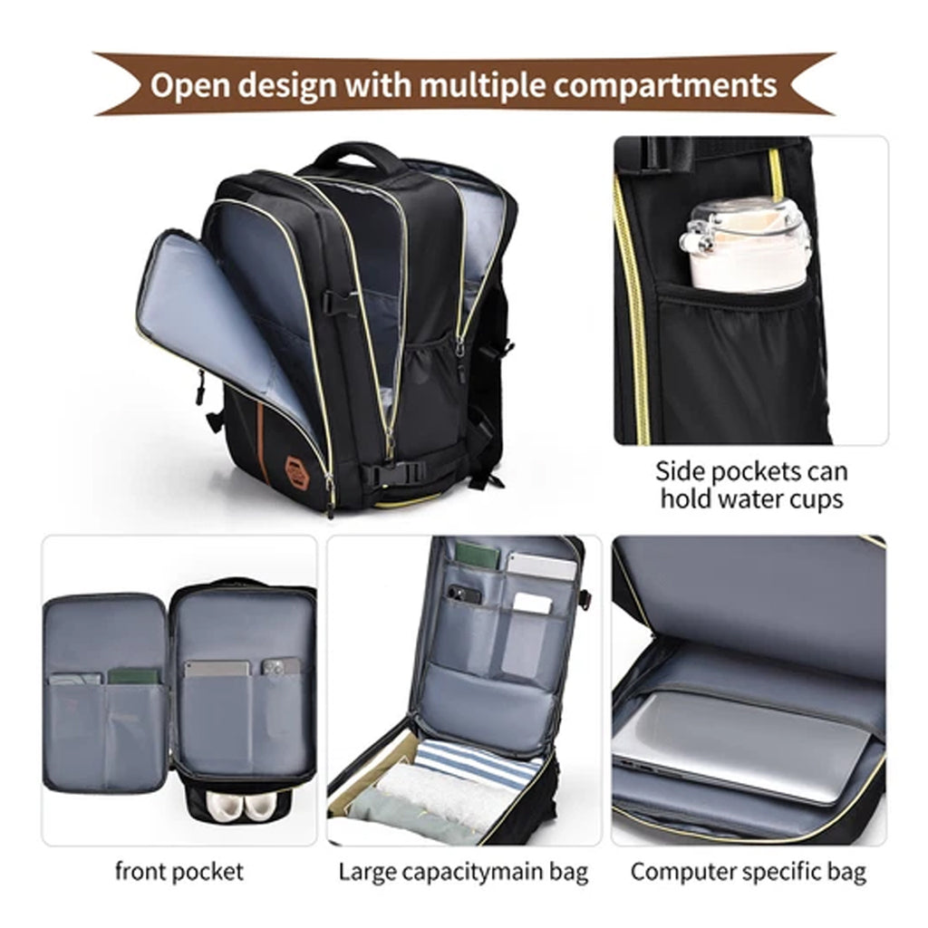 NEW Cabin Flight Bag Backpack 42X28X21cm Travel Rucksack Overnight Carry On Luggage UK