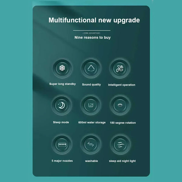 3 In 1 Fan Air Conditioner Small Water Air Cooler LED Lights Air Cooling Fan