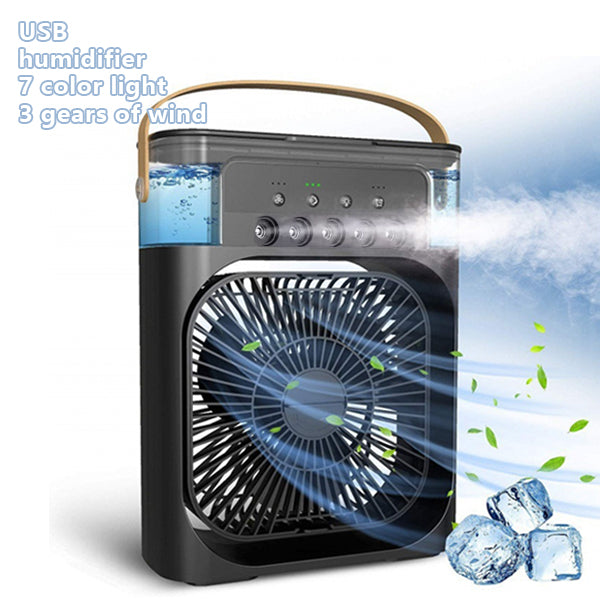3 In 1 Fan Air Conditioner Small Water Air Cooler LED Lights Air Cooling Fan