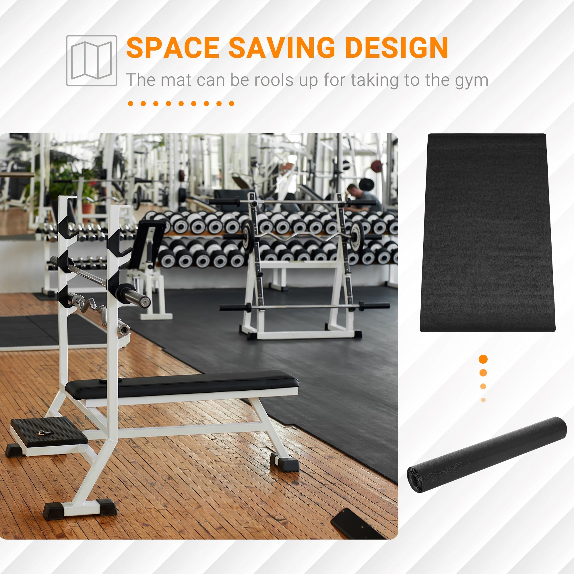 Multi-purpose Exercise Equipment Mat Non-slip Floor Protector Gym Fitness Training Workout Mat, 200 X 100cm
