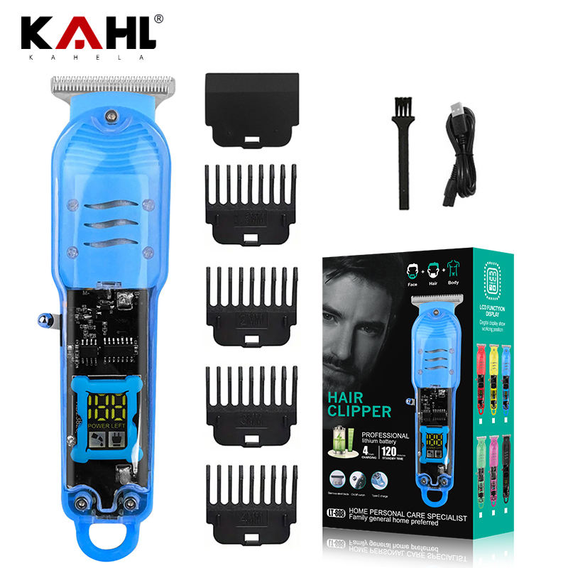 Transparent Electric Men's Beard Trimmer, Cordless Hair Clipper