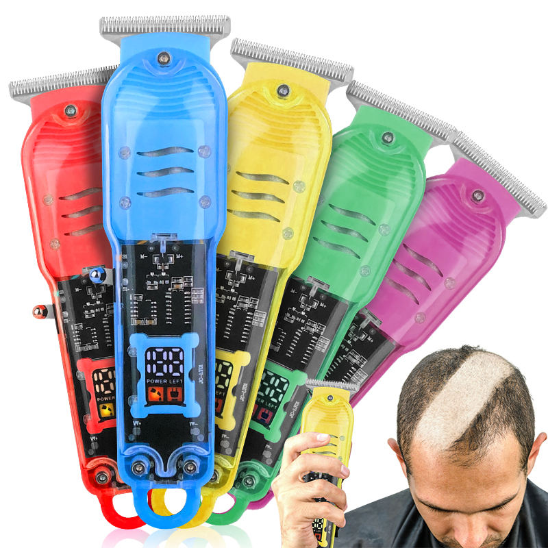 Transparent Electric Men's Beard Trimmer, Cordless Hair Clipper