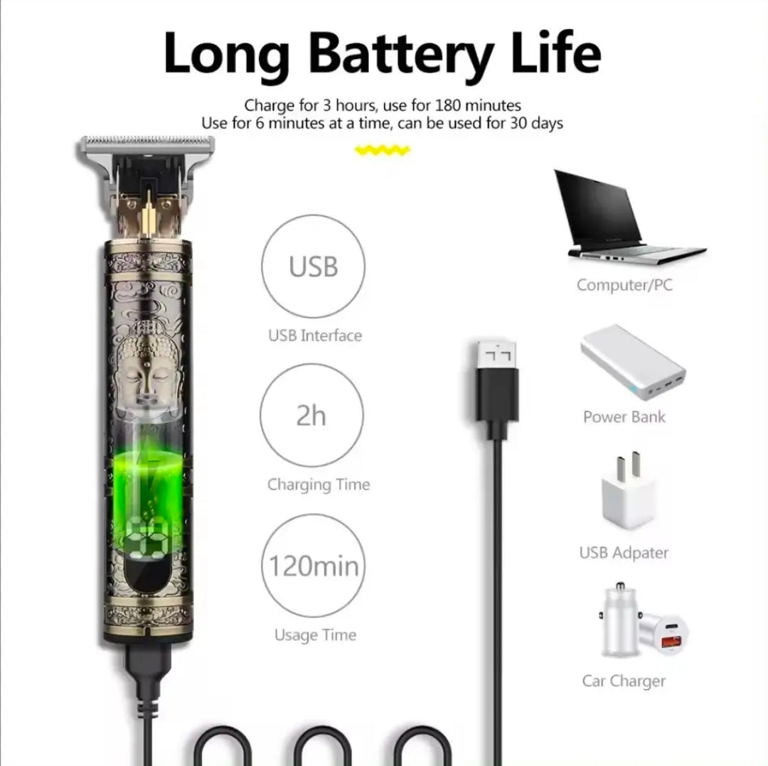 Vintage hair trimmers for men cordless Stainless Steel Blade Hair Clippers