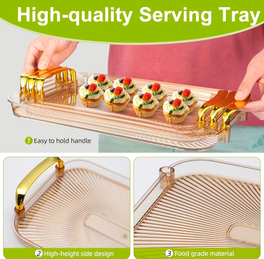 Golden tray basket for fruit and vegetable