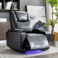 Electric Recliner Chair With USB Charge Port, 360 Swivel Tray Table, Hand In-Arm Storage, Cup Holders, Ambient Lighting