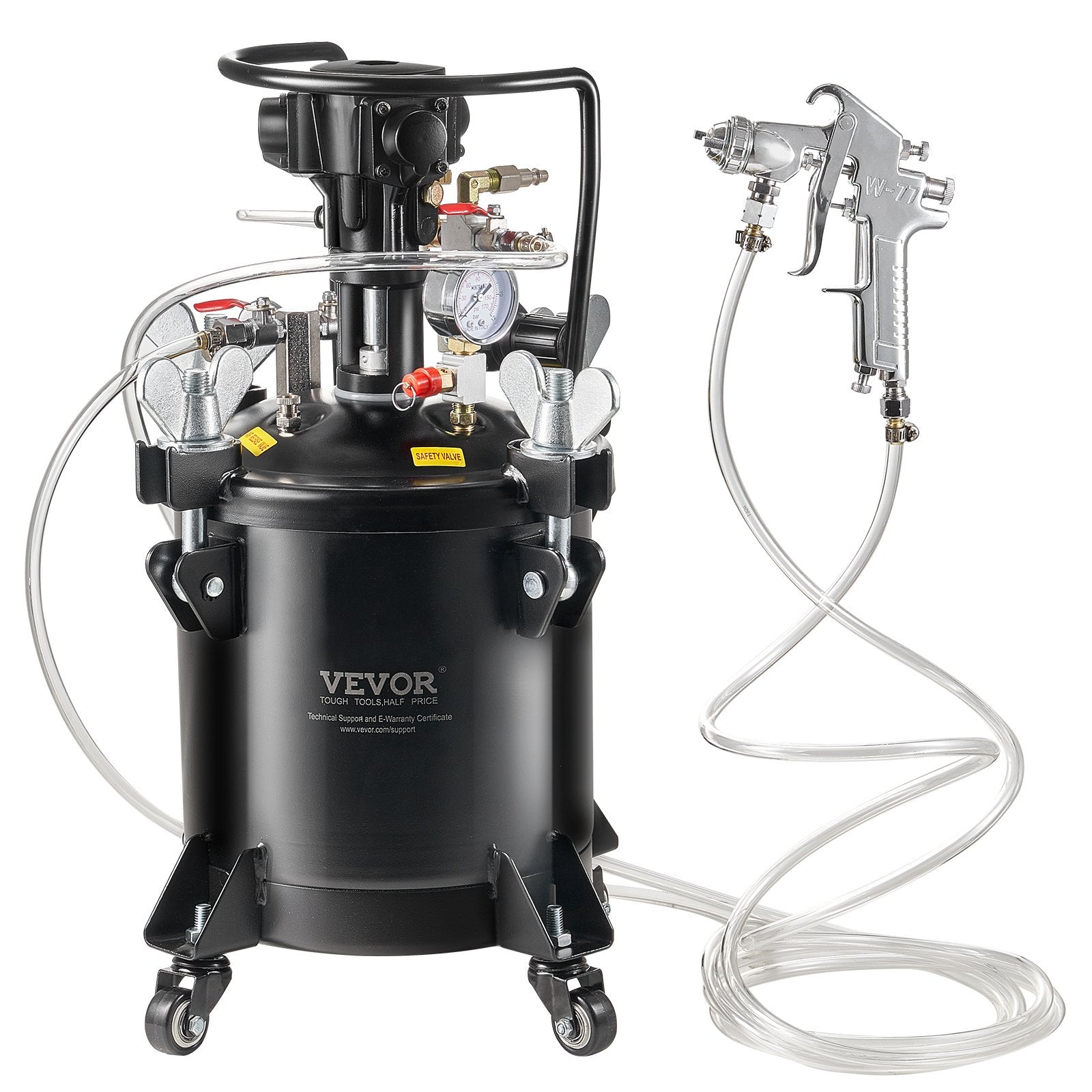 Spray Paint Pressure Pot, 10 L,2.5 Gal Fully Automatic Stirring Pressure Pot Tank