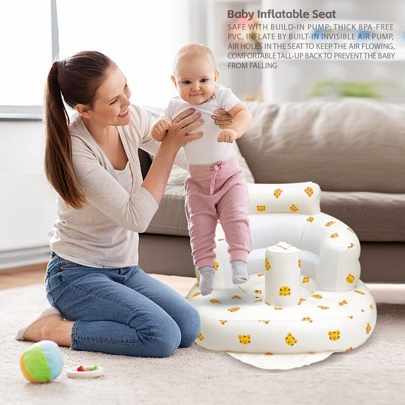 Baby Inflatable Support Seat For 3 Months & Up Baby Shower Chair Floor Seater