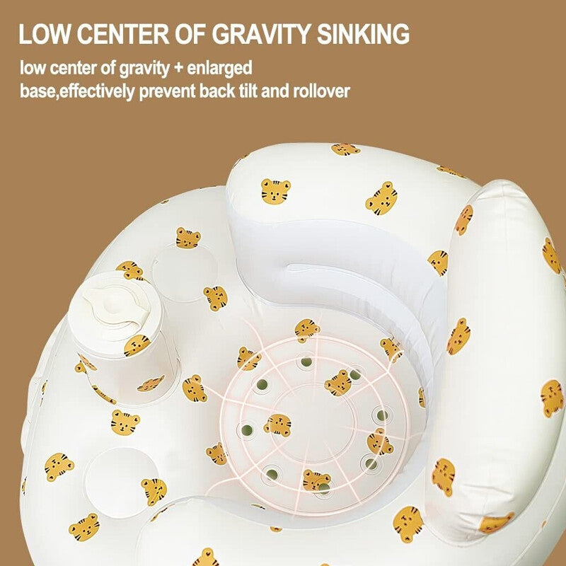 Baby Inflatable Support Seat For 3 Months & Up Baby Shower Chair Floor Seater